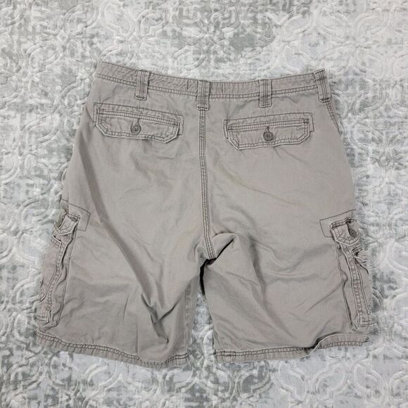 Lee Shorts Mens 34 Gray Cargo Utility Outdoors Hiking Baggy Skate 10" inseam - Picture 2 of 9